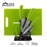 Wholesale Ceramic Kitchen Knife Set with Holder & Chopping Board