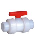 PVDF Socket Double Union Ball Valve, Industrial Plastic Valve