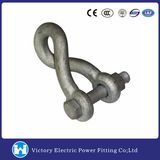 Hot DIP Galvanized Forged Carbon Steel Twist Shackle Pole Line Hardware