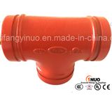 FM/UL Ductile Iron Grooved Equal Tee for Fire Fighting Systems