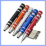 8 in 1 Aluminum Precision Multi-Tool Screw Driver Portable Screwdriver Set Pen Style Repair Tools Hand Tool