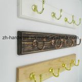 High-Grade Beautiful Clothes Hook Wooden & Metal Board Hook (ZH-7026A)