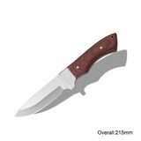 Fixed-Blade Knife with Wooden Handle Travel Knife