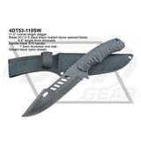 G10 Handle Fixed Blade Knife with Stone Washed Blade: 4dt53-110sw