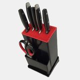 Plastic Kitchen Knife Set with Block