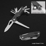 Multi Function Pocket Knife with LED Flashlight (#6204)