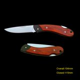 Folding Knife with Wooden Handle (#3119L)