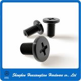 Black Zinc Plated Cross Recessed Wafer Head Machine Screw Bolt