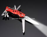 Aluminum Handle Multi Function Folding Pocket Knife with LED