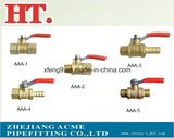 Thread Brass Gas Ball Valve with Steel Handle