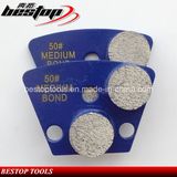 Marble Diamond Grinding Shoes with Double Polishing Segments