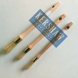 Round Brush (Paintbrush with Pure White bristle and beech wood handle, tip-round brush)