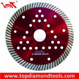 Turbo Diamond Cutting Blade with Cooling Holes for Cutting Hard Granite
