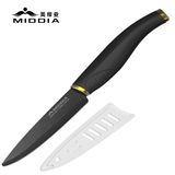 4 Inch Black Blade Kitchen Ceramic Fruit/Paring Knife with Elegant Handle