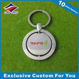 Round Shape Metal Keychain with School Name