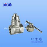 Stainless Steel Water Meter Before Gate Valve with Magnet Locking Handwheel