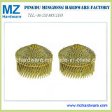 High Quality Yellow Zinc Plated Twisted Shank Coil Nail