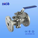 2PC Flanged Stainless Steel Ball Valve with Locked Handle