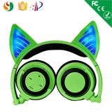 Foldable Cat Ear Headphone Stereo Wireless Headphone with Glowing Light