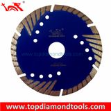 Hot Press Sintered Turbo Diamond Saw Blade with Side Protection Teeth