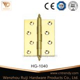 Internal Door Hardware Flat Brass Hinge with Crown Head (HG-1040)