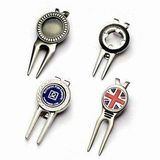 Metal Silver Plated Golf Divot Tool