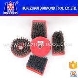 Hot Sale Round/Frankfurt Steel Wire/Nylon Hard Abrasive Antique Diamond Brush for Stone Polishing