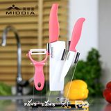 4PCS Ceramic Kitchen Knife Set with Block