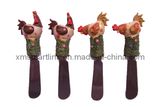 Decorative Farm Rooster Resin Handle Butter Spreader, Rooster Butter Knife