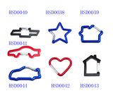 High Quality Car Heart Star House Shaped Aluminum Hook for Keychain Carabiner Camping Spring Snap Clip Promotion