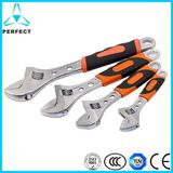 Metric Chrome Vanadium Steel Satin Chrome Plated Adjustable Wrench