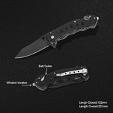 Survival Knife with Window Breaker & Belt Cutter (#3918)