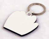 Promotional Wooden Gifts Claw Shape MDF Sublimation Keychain