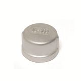 Stainless Steel Pipe Fitting SS304 BSPT NPT Thread Screw Round Cap 1/2inch