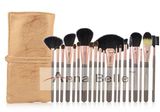 Private Label 20PCS Nylon Hair Makeup Brush Cosmetics Set with Leather Bag