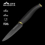 Distribute Kitchen Tools 4 Inch Black Ceramic Fruit Knife with Elegant Handle