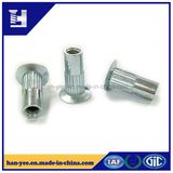 Chinese Supplier Steel Flat Head Knurl Clutch Rivet Nut