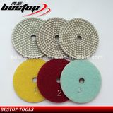 4 Inch 3 Steps Diamond Wet Polishing Pad for Granite