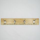 High-Grade Beautiful Clothes Hook Wooden & Metal Board Hook (ZH-7017B)