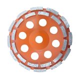 Double Row Diamond Grinding Cup Wheel Disc Concrete Masonry Stone Tool