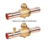 Refrigeration Parts, Brass Ball Valve for Refrigeration, Charging Valve