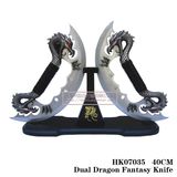 Dual Dragon Fantasy Knife 40cm HK07035/HK07035r