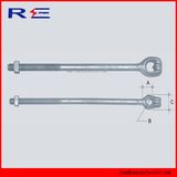 Galvanized Steel Thimble Twin Triple Eye Anchor Rods for Pole Line Hardware