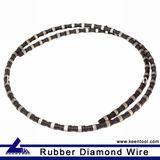 Rubber Coated Diamond Wire Saw for Granite Quarry