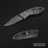 Stainless Steel Folding Knife with Anodized Aluminum Handle (#3831)