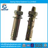 Yellow Zinc Plated Carbon Steel Expansion Bolt with Hex Nut for Building