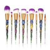 New 10PCS Unicorn Makeup Brushes with Colorful Diamond