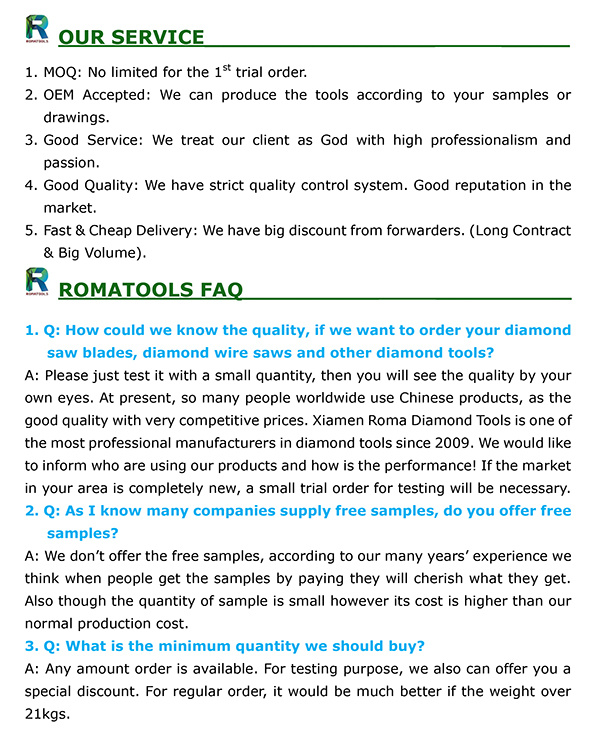 Romatools 10.5mm Diamond Wires for Granite Marble/Quarrying/Block Cutting