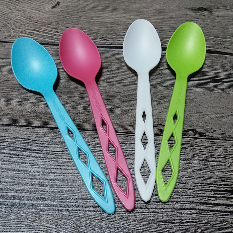 Disposable 6inch Cpla Plastic Cutlery Set Spoon Fork And Knife